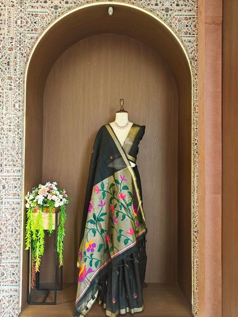 Akshara soft linen silk saree surat bombay market online shopping